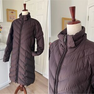 Patagonia Goose Down Plum Long Length Parka Puffer Coat